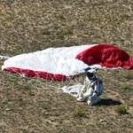 image for Felix Baumgartner's landing after his free fall from space for Redbull's Stratos Mission in 2012