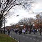 image for (OC) Trump flying above thousands of protestors that hate him. Remove the Regime 11/22/25