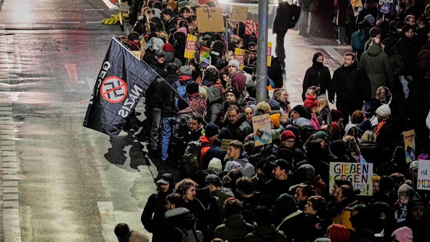image for German far-right party sets up its new youth wing as thousands protest