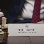image for Pete Hegseth, introduced as the SSecretary of War