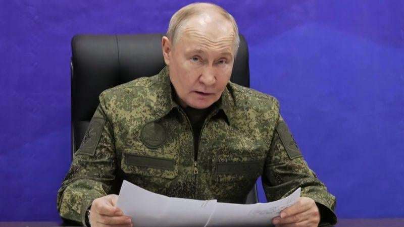 image for The message behind Putin’s camouflage-clad claim of victory in a key Ukrainian city
