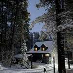 image for My mountain cabin, first snow of the season