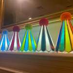 image for [OC] I made these stained glass clown hat lamps, I feel like I’m at a little carnival