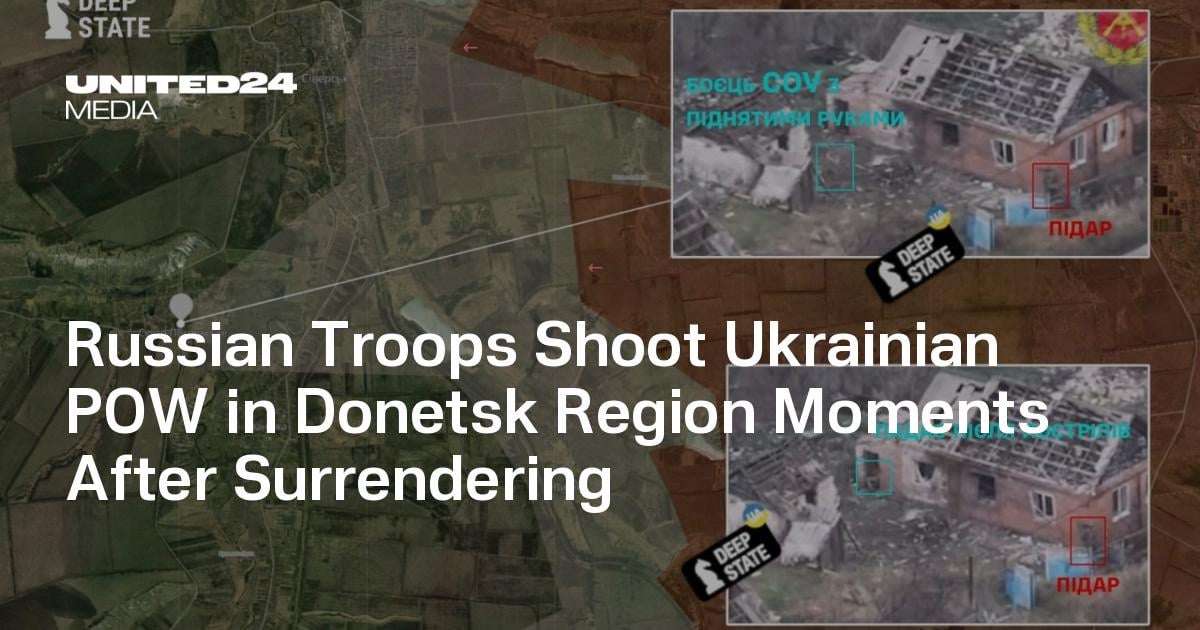 image for Russian Troops Shoot Ukrainian POW in Donetsk Region Moments After Surrendering, Video — UNITED24 Media