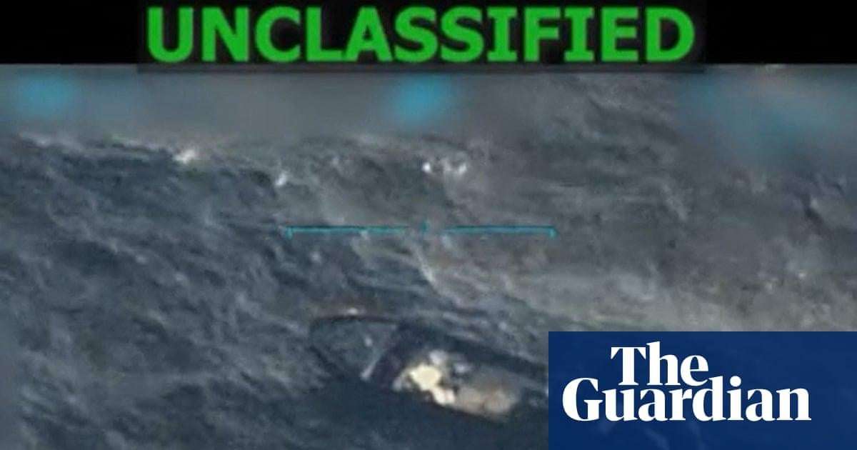 image for US airstrike survivors clung to boat wreckage for an hour before second deadly attack, video shows