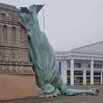 image for Statue of Liberty replica toppled during to high winds