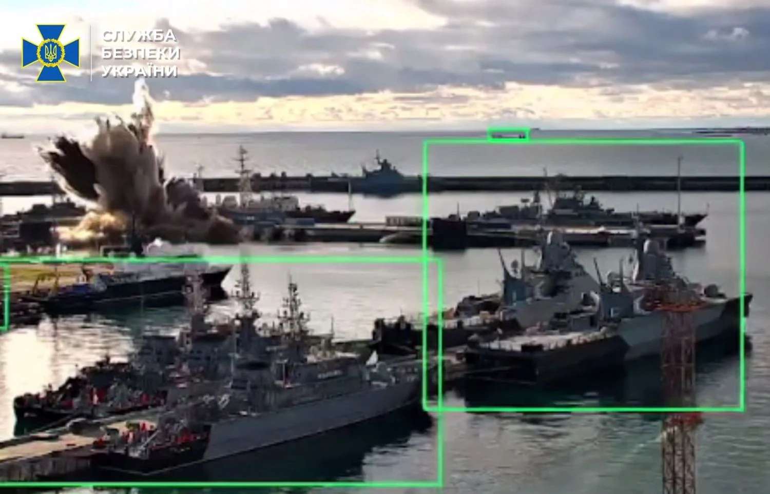 image for Ukrainian "Sub Sea Baby" drones hit Russian submarine in Novorossiysk for the first time in history