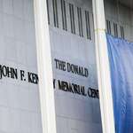 image for OC: Workers adjust the name of the Kennedy Center after board votes to rename it
