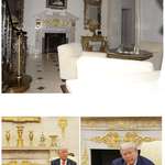 image for Does Epstein and the Oval Office use the same interior designer, note fireplace