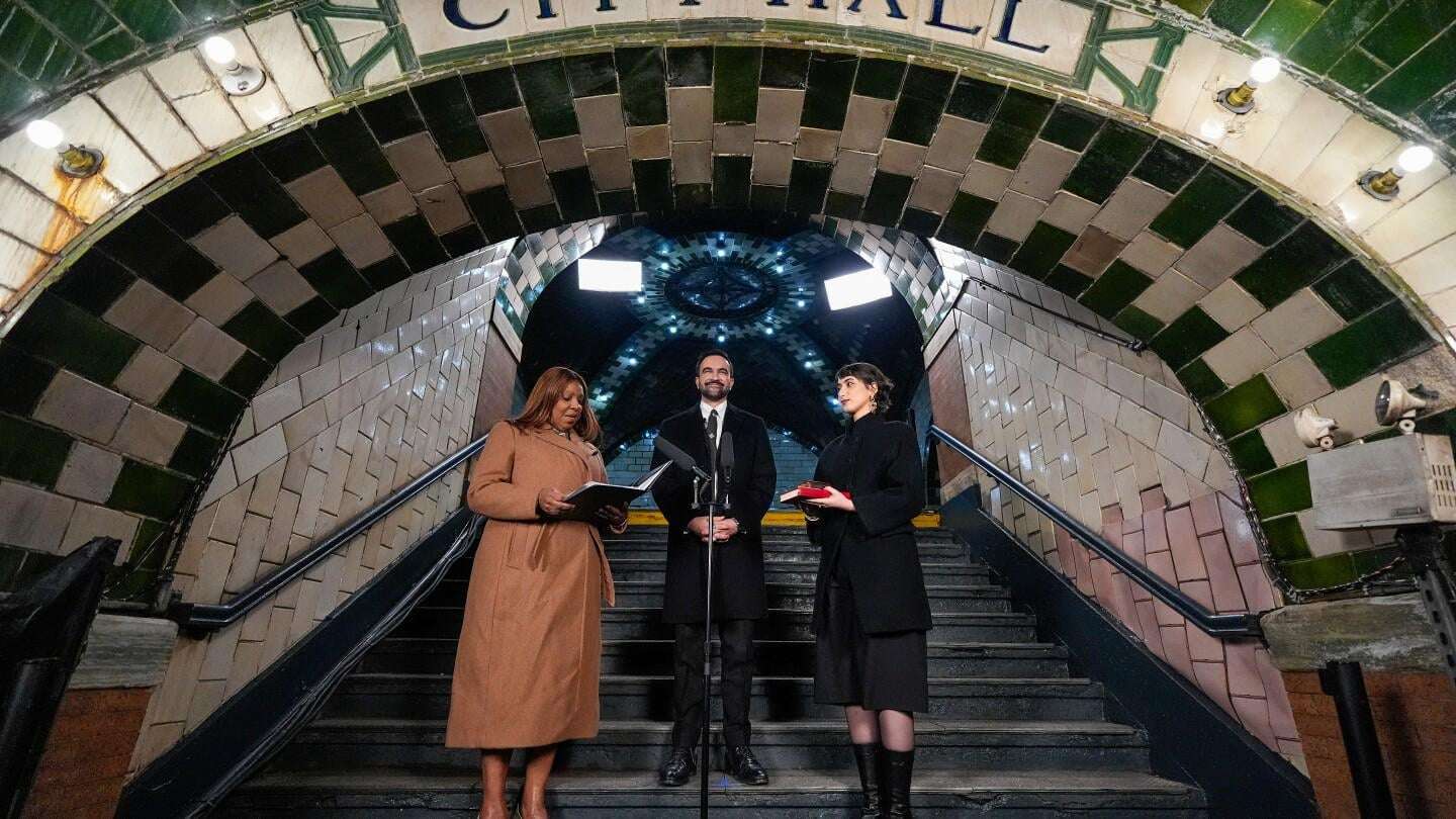 image for Zohran Mamdani sworn in as New York City mayor at historic subway station