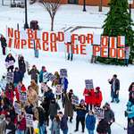 image for [OC] NO BLOOD FOR OIL - IMPEACH THE PEDO - Protest in Cleveland Today
