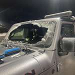 image for [OC] Driving through an ice storm made it look like I broke my windshield.