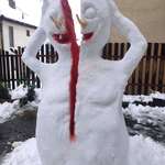 image for A snowman I made to honor the new year.