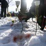 image for OC: A person places a flower at the site where a woman was shot and killed by ICE in Minneapolis.