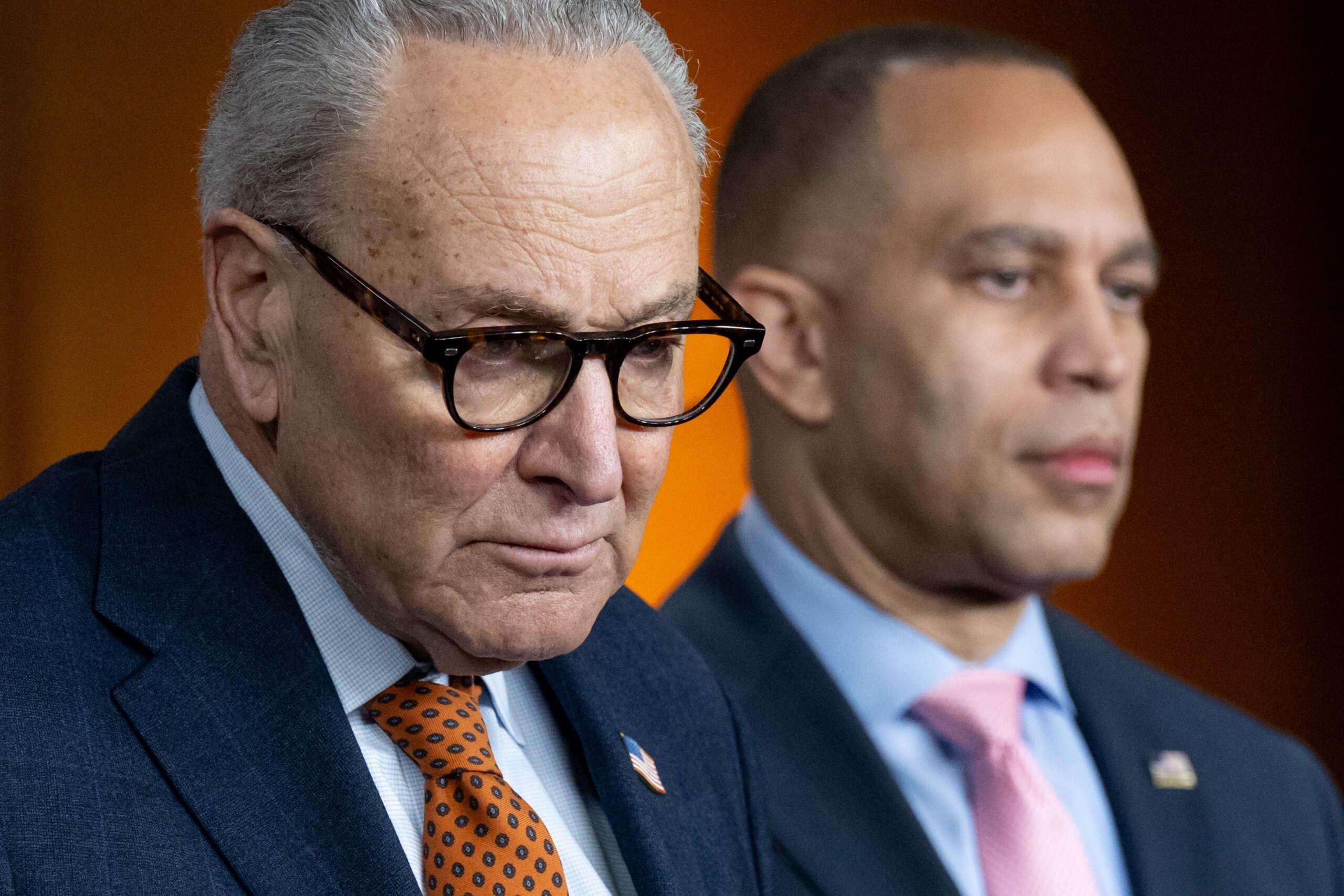 image for Schumer and Jeffries Refuse to Back Growing Democratic Calls to Defund ICE