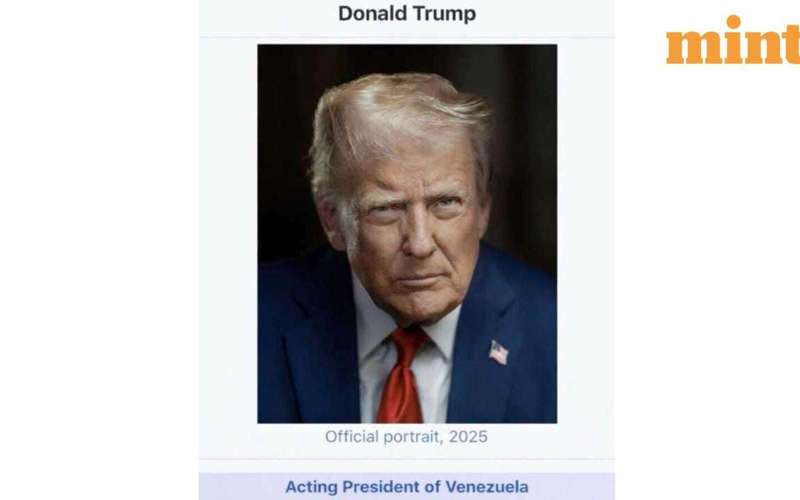 image for Trump posts picture of himself as ‘Acting President of Venezuela’