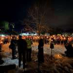 image for OC: Vigil for Renee Nicole Good, Conway, NH. Ice Out for Good.