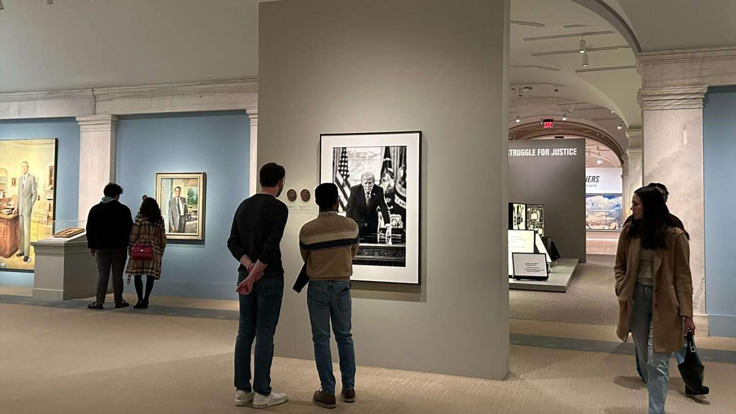 image for Reference to Trump’s impeachments is removed from the display of his Smithsonian photo portrait