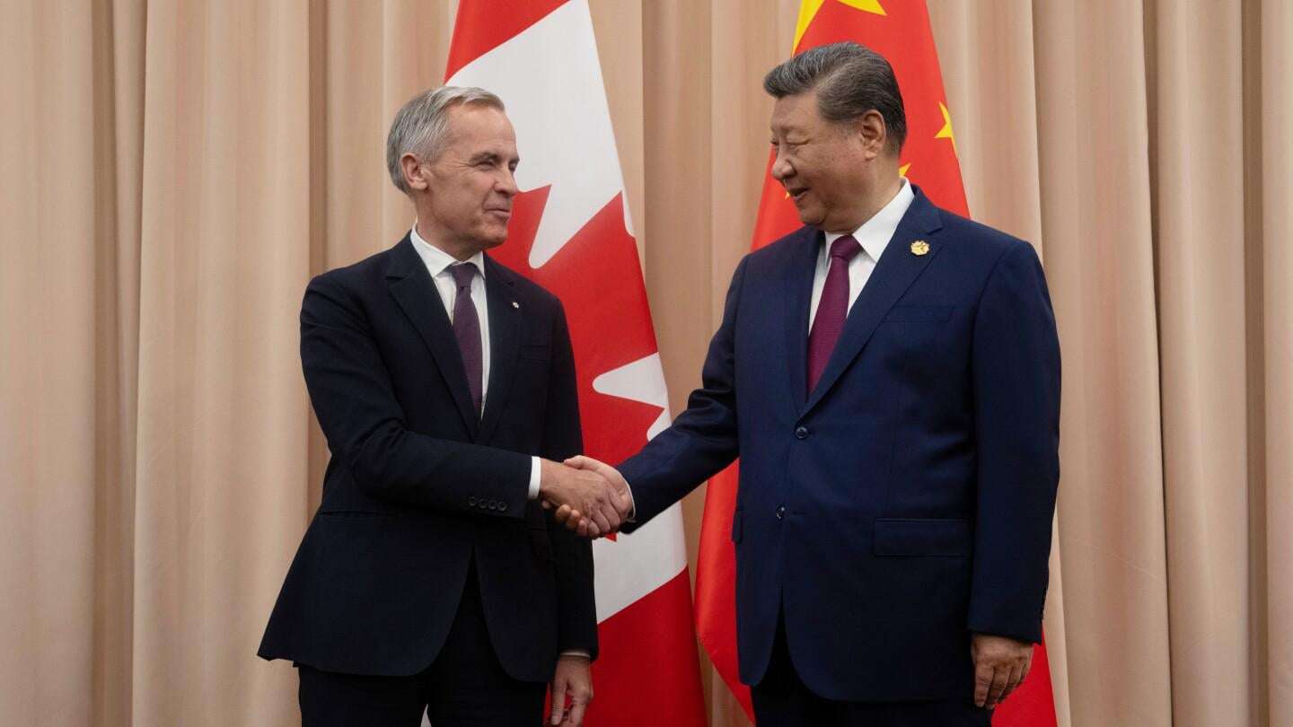image for China urges Canada to break from US influence as Carney visits Beijing