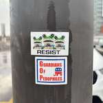 image for [OC] Stickers on a parking lot light post in Nile, IL