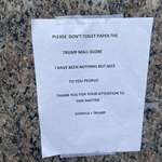 image for Saw this posted outside of the Trump Hotel at Columbus Circle, NYC.