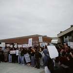 image for [OC] High School students hold a walkout over ICE, protesting Nazism