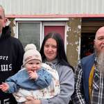 image for Mother w 2 strangers who rescued her baby from a burning car 30sec before it was completely engulfed