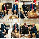 image for Meetings with global leaders show expanding oval office gold décor throughout Trump’s first year