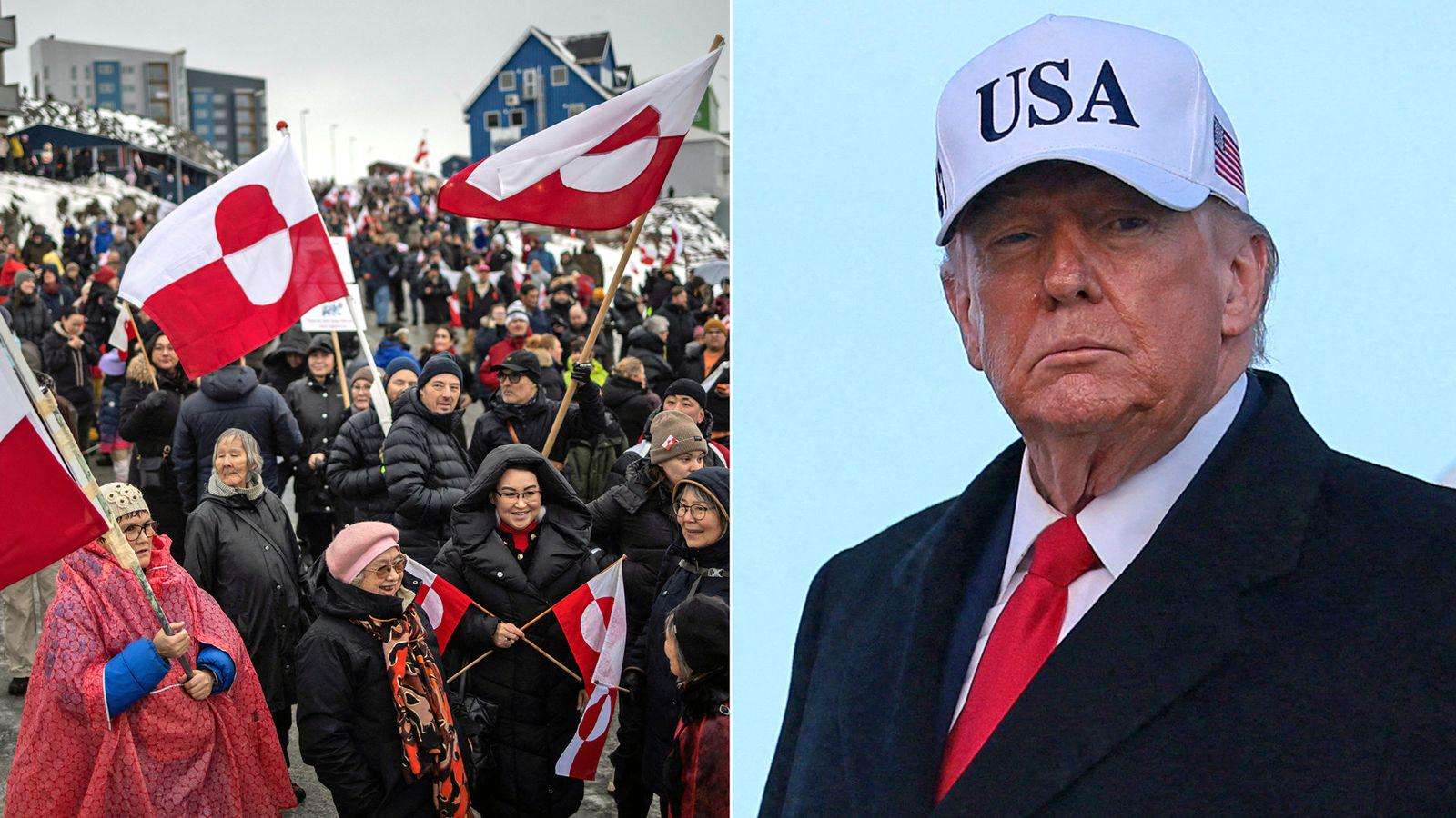 image for Trump latest: President warns 'you'll find out' - when asked how far he'll go to take Greenland