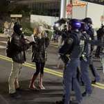 image for [OC] protester outside Portland I.C.E. facility pepper sprayed for mocking federal police