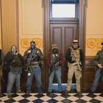 image for Protesters inside the Michigan State Capital April 2020