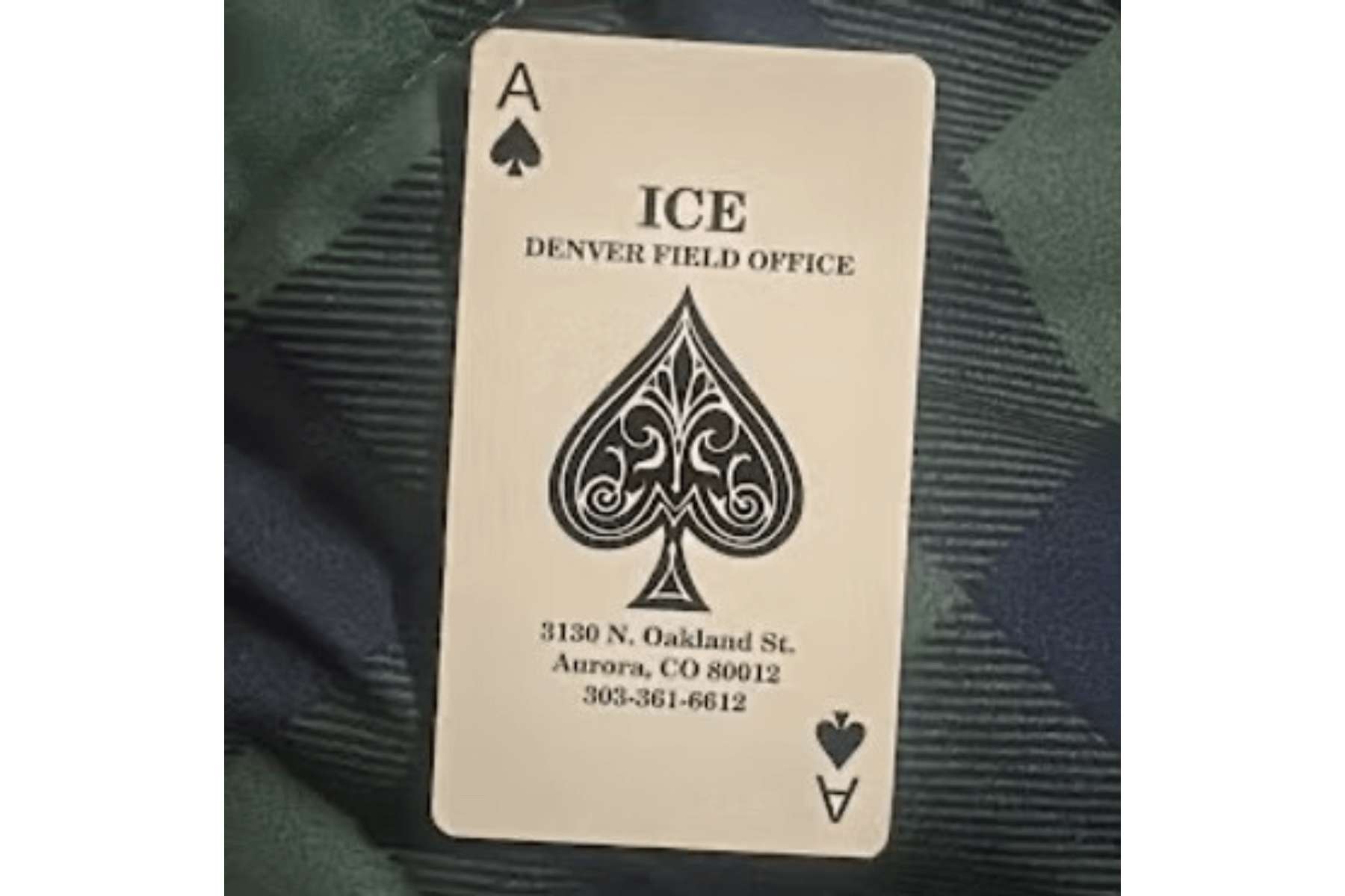 image for ICE agents leave Ace of Spades ‘death cards’ on detained immigrants’ cars