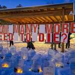 image for [OC] Setting up before a vigil last night in Cleveland Heights, Ohio