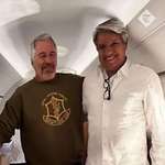 image for Photo showing Jeffrey Epstein. Wearing Israeli Defense Force Sweat Shirt aboard his private jet