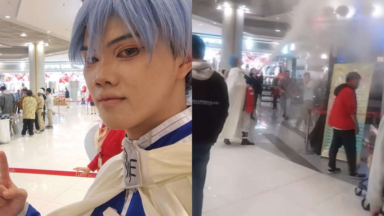 image for Cosplayer saves the day after fire breaks out at shopping mall anime event
