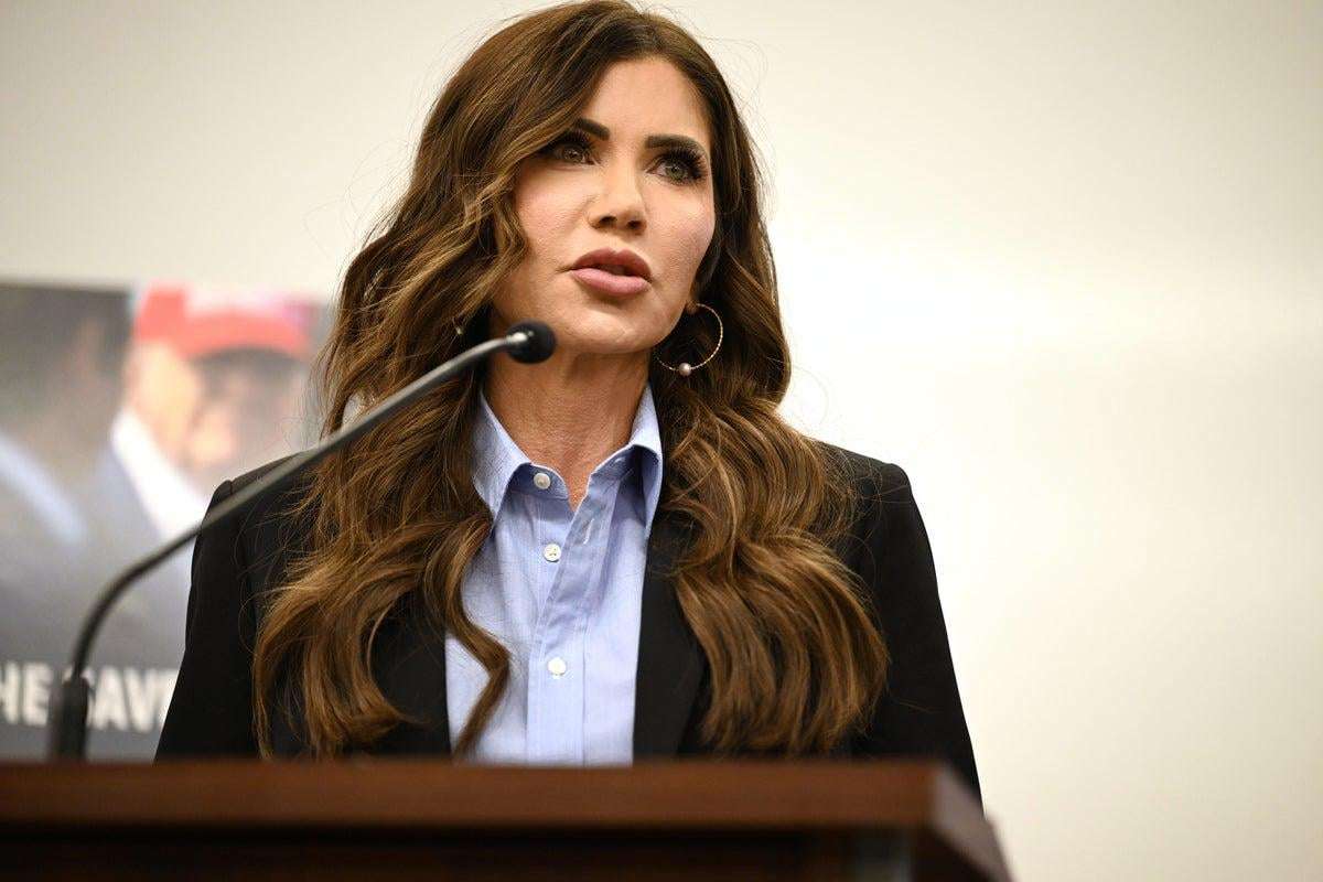 image for Kristi Noem abruptly ends press conference when asked about CBP shooting down a party balloon forcing airport closure
