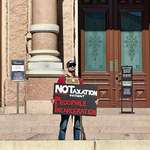 image for (OC) Lone Protestor Outside Austin Capitol