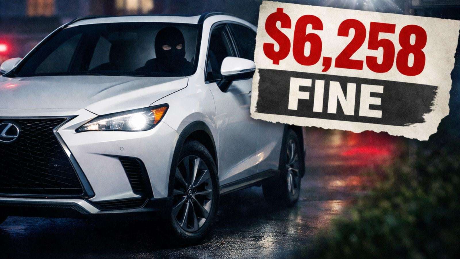 image for Couple fined $6,000 after car thief who stole their Lexus wasn’t wearing seatbelt
