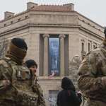 image for Here is a picture of the Department of Justice that now flies a banner of a convicted felon
