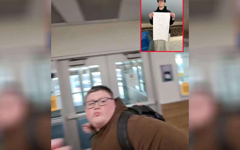 image for Student who punched another student holding pro-ICE sign at Lake Zurich High School received 2-day suspension