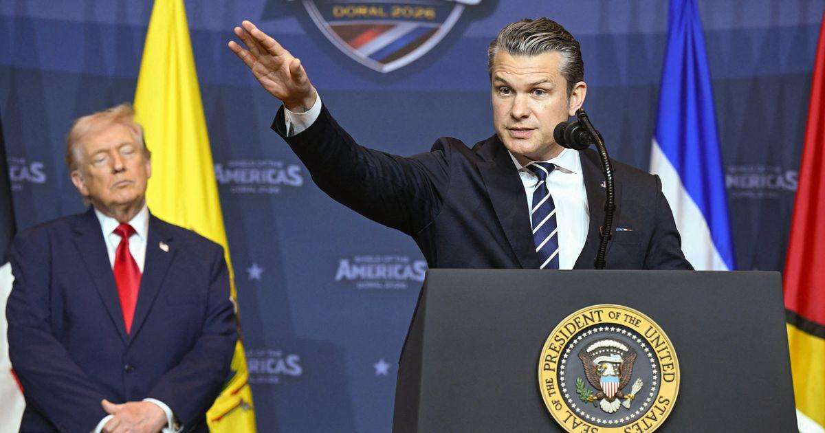 image for Pete Hegseth embarrassingly declares 'I only speak American' to room full of foreign leaders