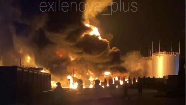 image for Ukraine Drones Wipe Out Most Tanks at Key Russian Military Fuel Depot in Krasnodar