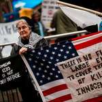 image for Protesters mark the 23rd anniversary of the US invasion of Iraq.