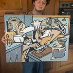 image for Tried to capture the essence of working in a kitchen in this painting [OC]