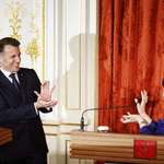 image for President Macron (France) and Prime Minister Takaichi (Japan) doing Kamehameha together.