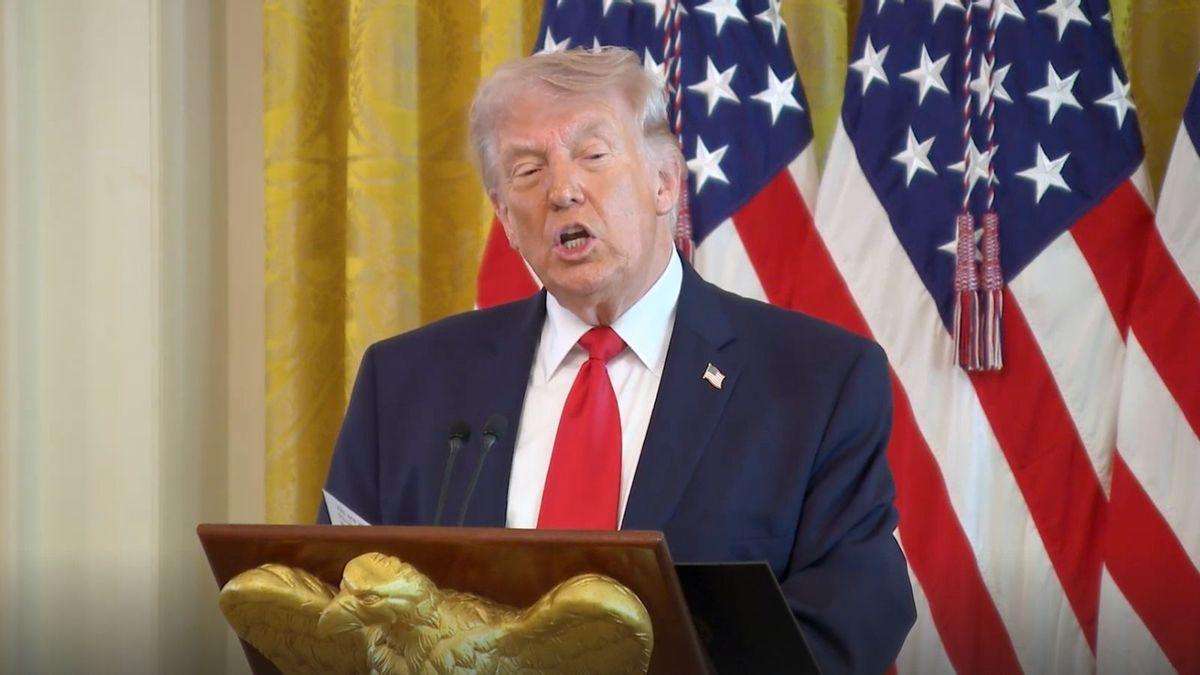 image for White House posted and deleted video of Trump mocking SCOTUS justices, Macron and others