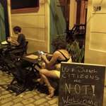image for Cafe in Brazil not serving US or Israeli citizens.