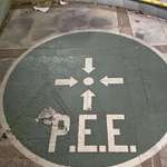 image for Pretty sure I'm interpreting this sign on the sidewalk wrong.