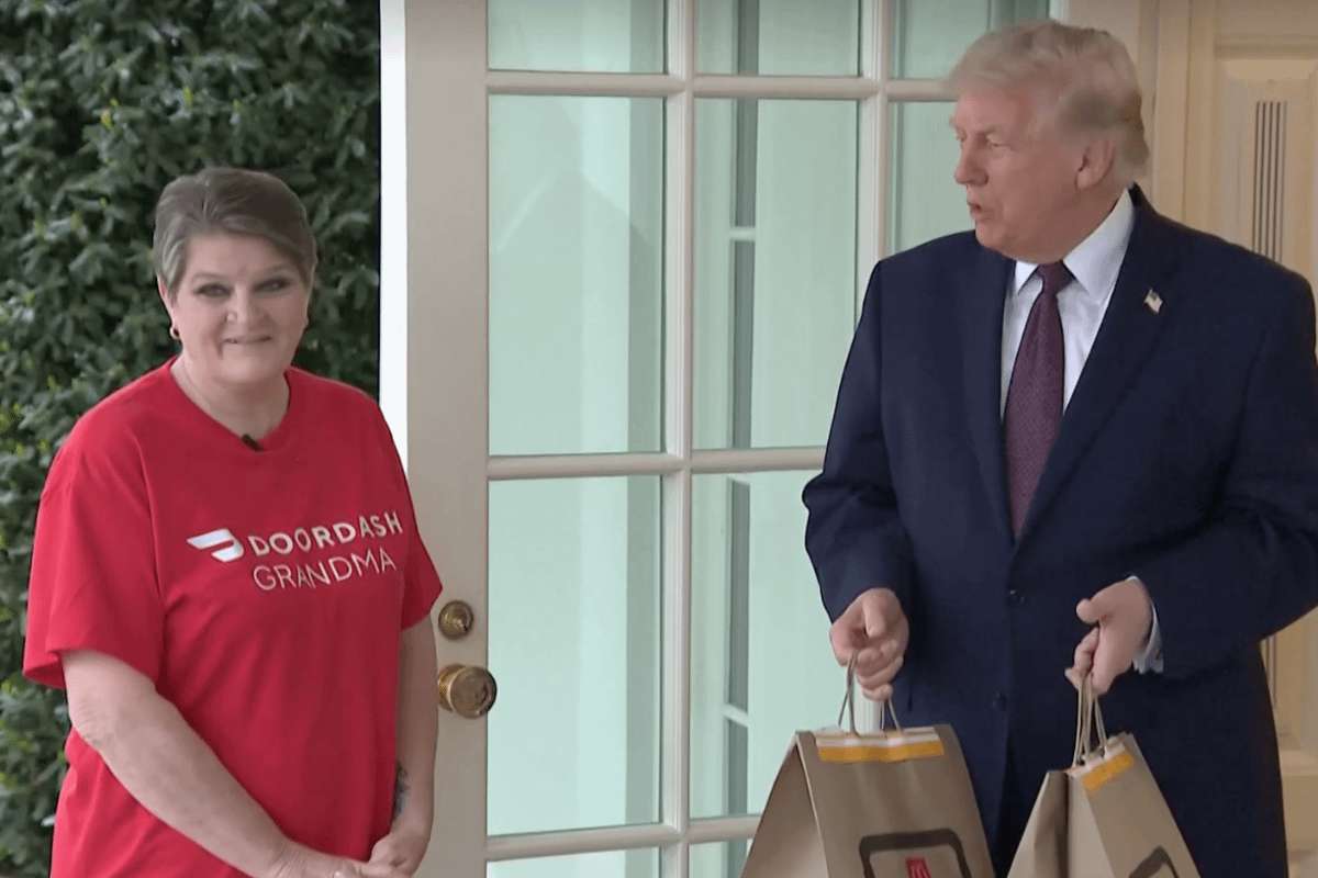 image for Trump gets McDonalds DoorDashed to White House and then takes Iran war questions with delivery person