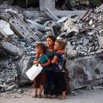 image for [OC] In Gaza, a bottle of water brings the happiness that toys once did.
